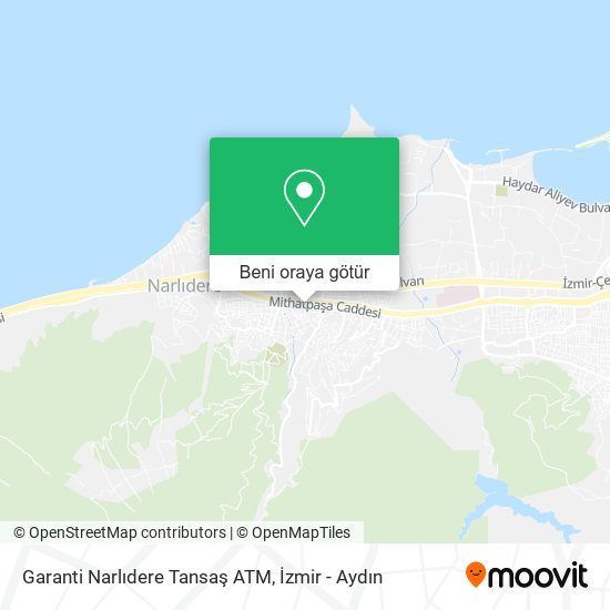 Garanti Narlıdere Tansaş ATM harita