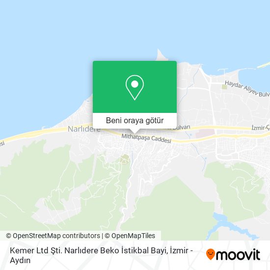 Kemer Ltd Şti. Narlıdere Beko İstikbal Bayi harita