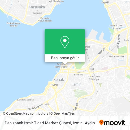 Denizbank İzmir Ticari Merkez Şubesi harita