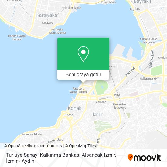 Turkiye Sanayi Kalkinma Bankasi Alsancak Izmir harita