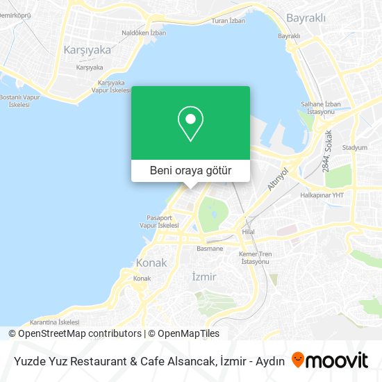 Yuzde Yuz Restaurant & Cafe Alsancak harita