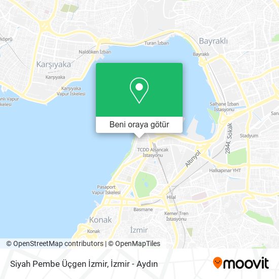Siyah Pembe Üçgen İzmir harita