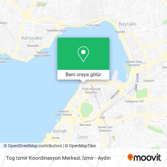 Tog Izmir Koordinasyon Merkezi harita