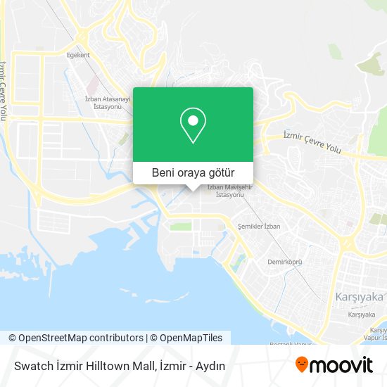 Swatch İzmir Hilltown Mall harita