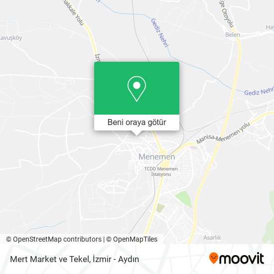 Mert Market ve Tekel harita