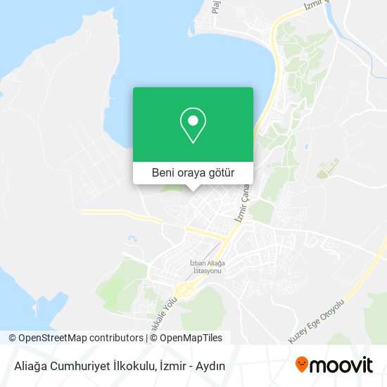 Aliağa Cumhuriyet İlkokulu harita