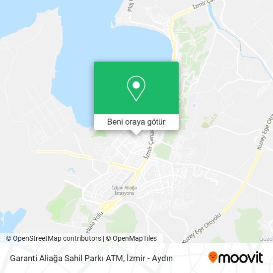 Garanti Aliağa Sahil Parkı ATM harita