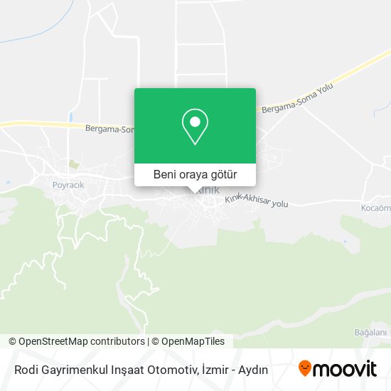 Rodi Gayrimenkul Inşaat Otomotiv harita