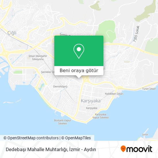 Dedebaşı Mahalle Muhtarlığı harita