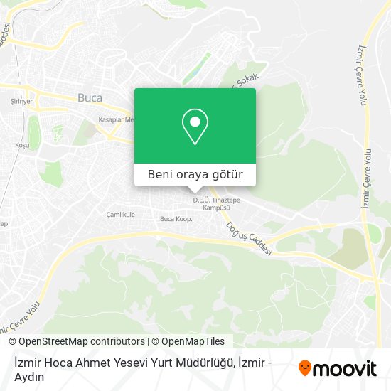 İzmir Hoca Ahmet Yesevi Yurt Müdürlüğü harita