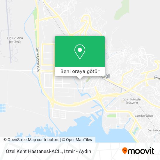 Özel Kent Hastanesi-ACİL harita