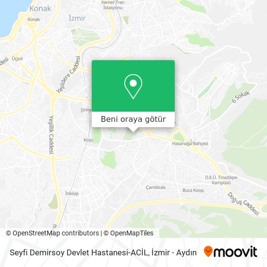 Seyfi Demirsoy Devlet Hastanesi-ACİL harita