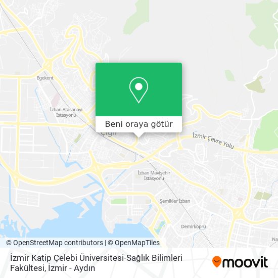İzmir Katip Çelebi Üniversitesi-Sağlık Bilimleri Fakültesi harita