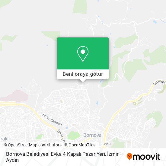 Bornova Belediyesi Evka 4 Kapalı Pazar Yeri harita
