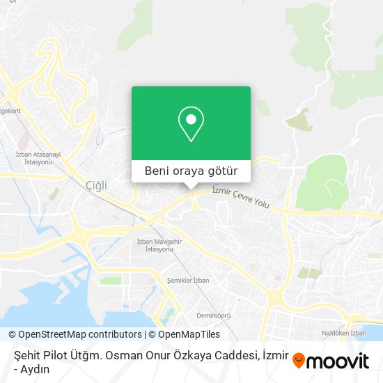 Şehit Pilot Ütğm. Osman Onur Özkaya Caddesi harita