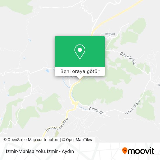 İzmir-Manisa Yolu harita