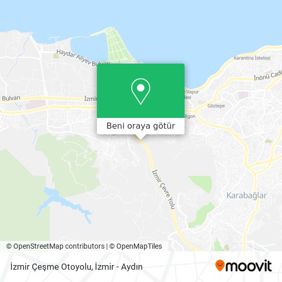 İzmir Çeşme Otoyolu harita