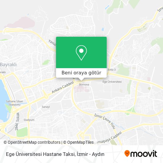 Ege Üniversitesi Hastane Taksi harita