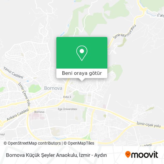 Bornova Küçük Şeyler Anaokulu harita