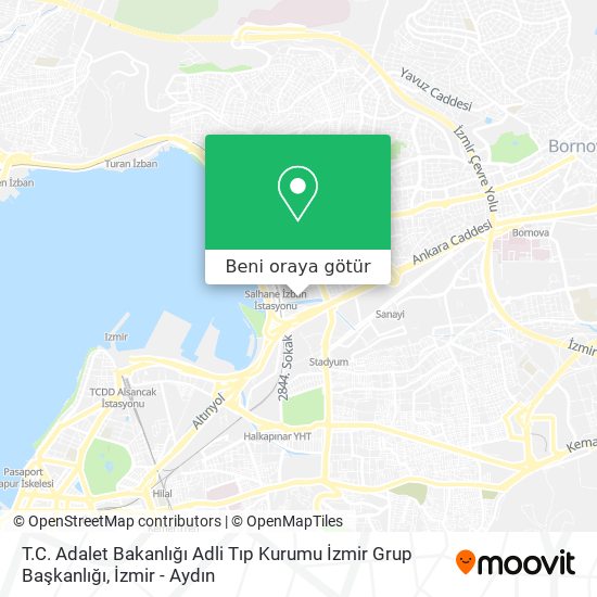 T.C. Adalet Bakanlığı Adli Tıp Kurumu İzmir Grup Başkanlığı harita