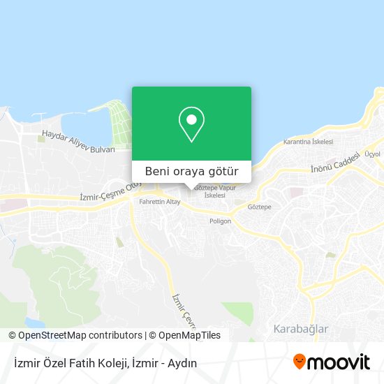 İzmir Özel Fatih Koleji harita