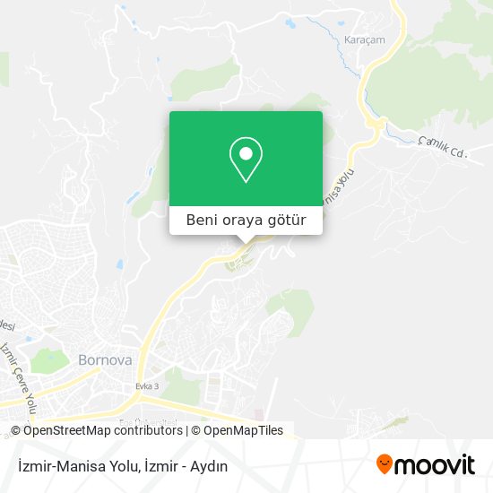 İzmir-Manisa Yolu harita