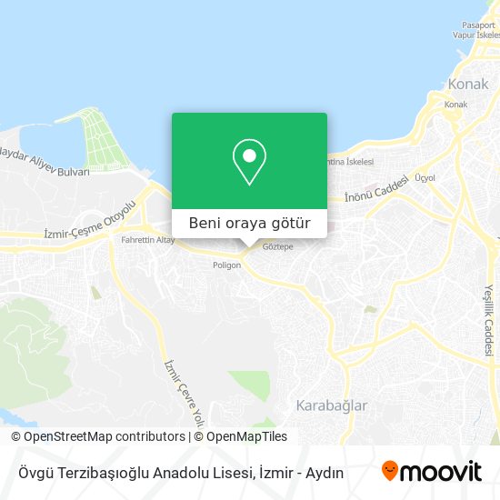 Övgü Terzibaşıoğlu Anadolu Lisesi harita