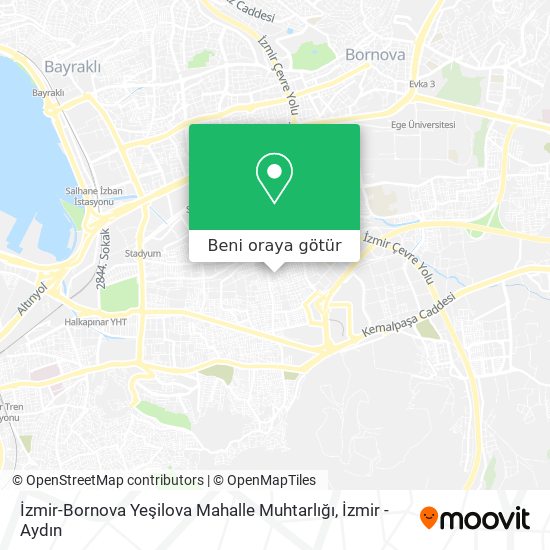 İzmir-Bornova Yeşilova Mahalle Muhtarlığı harita