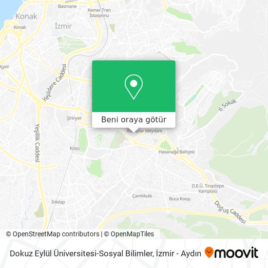 Dokuz Eylül Üniversitesi-Sosyal Bilimler harita