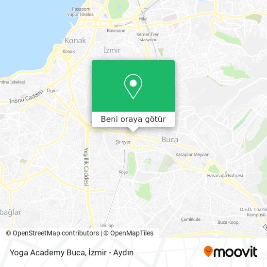 Yoga Academy Buca harita