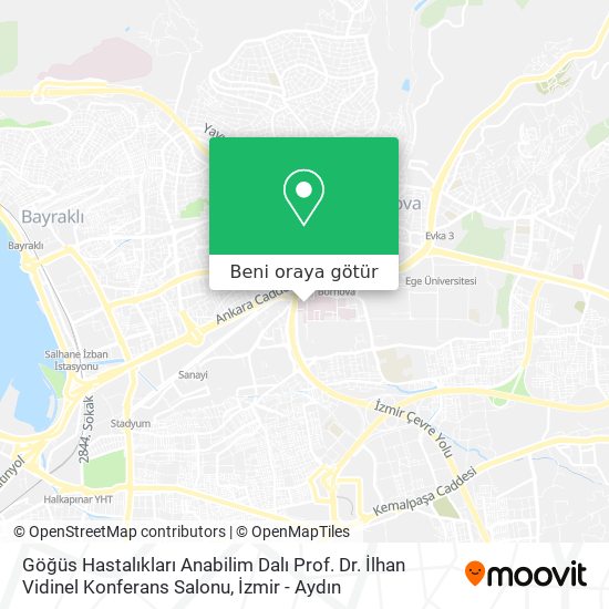 Göğüs Hastalıkları Anabilim Dalı Prof. Dr. İlhan Vidinel Konferans Salonu harita