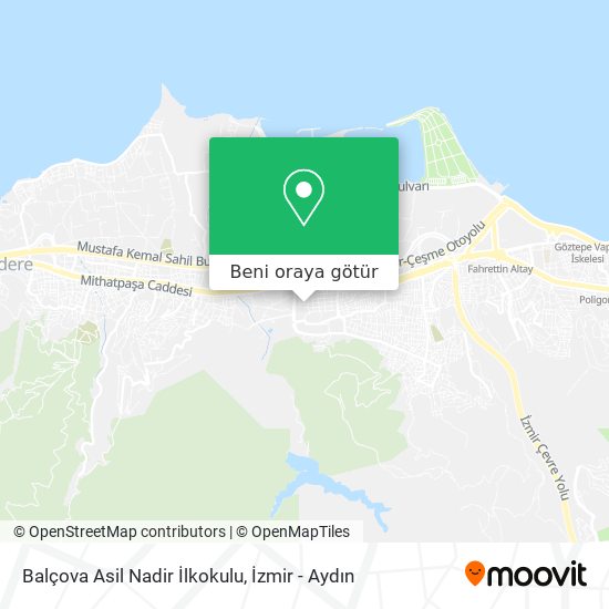 Balçova Asil Nadir İlkokulu harita