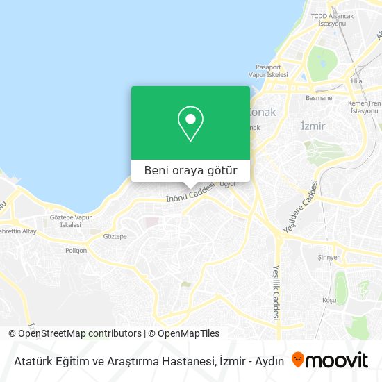 Atatürk Eğitim ve Araştırma Hastanesi harita