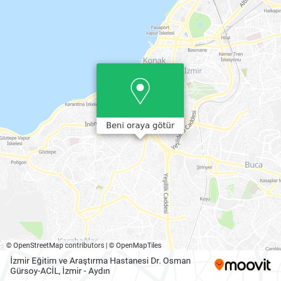 İzmir Eğitim ve Araştırma Hastanesi Dr. Osman Gürsoy-ACİL harita