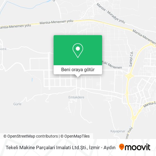 Tekeli Makine Parçalari Imalati Ltd.Şti. harita