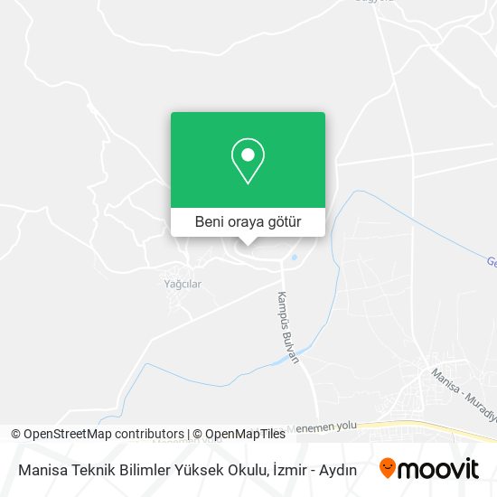 Manisa Teknik Bilimler Yüksek Okulu harita