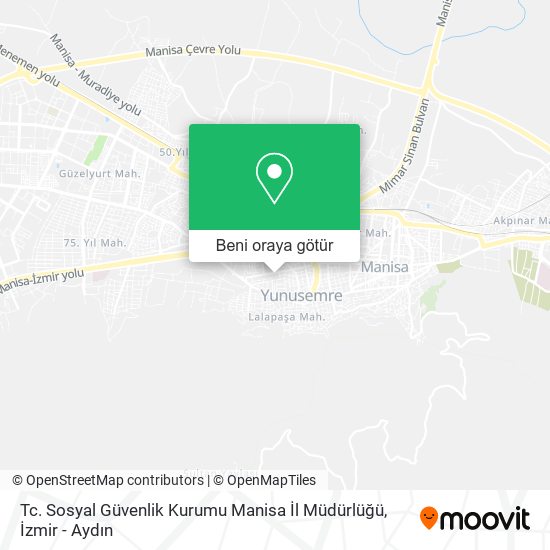 Tc. Sosyal Güvenlik Kurumu Manisa İl Müdürlüğü harita