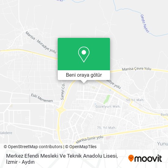 Merkez Efendi Mesleki Ve Teknik Anadolu Lisesi harita