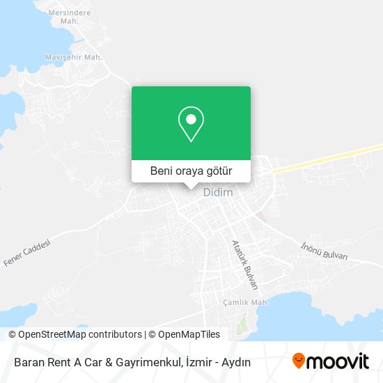 Baran Rent A Car & Gayrimenkul harita