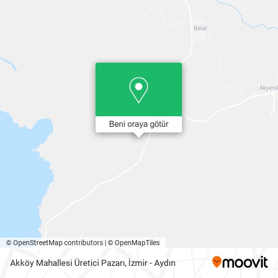 Akköy Mahallesi Üretici Pazarı harita