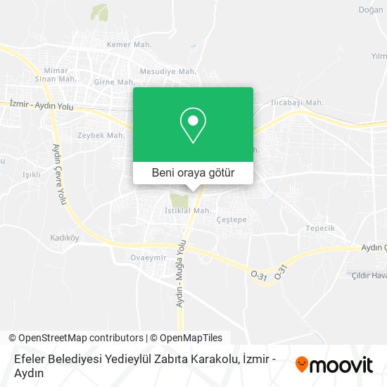 Efeler Belediyesi Yedieylül Zabıta Karakolu harita