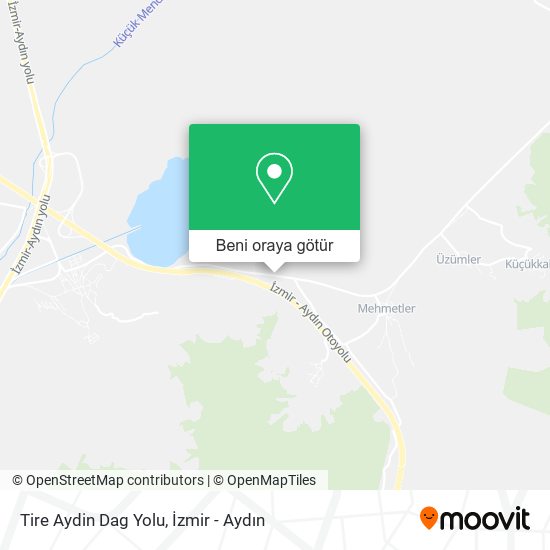 Tire Aydin Dag Yolu harita