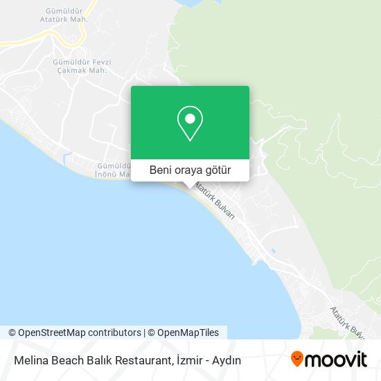 Melina Beach Balık Restaurant harita