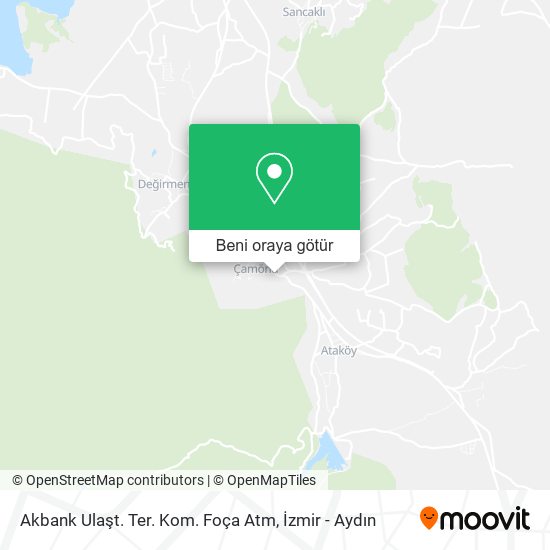 Akbank Ulaşt. Ter. Kom. Foça Atm harita