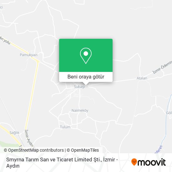Smyrna Tarım San ve Ticaret Limited Şti. harita
