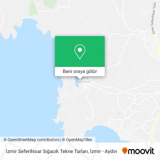 İzmir Seferihisar Sığacık Tekne Turları harita