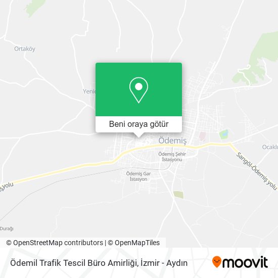 Ödemil Trafik Tescil Büro Amirliği harita