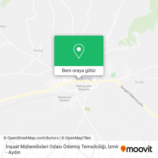İnşaat Mühendisleri Odası Ödemiş Temsilciliği harita