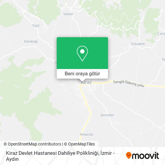 Kiraz Devlet Hastanesi Dahiliye Polikliniği harita