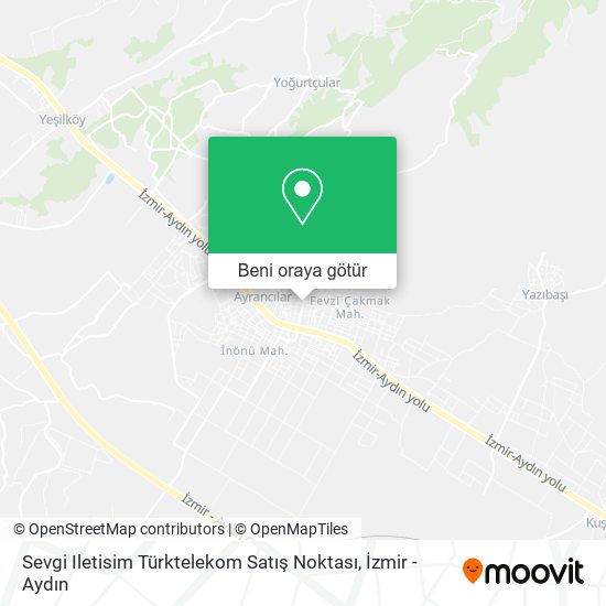 Sevgi Iletisim Türktelekom Satış Noktası harita